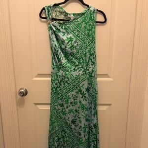 10 Crosby Derek Lam One Shoulder Green and White Dress